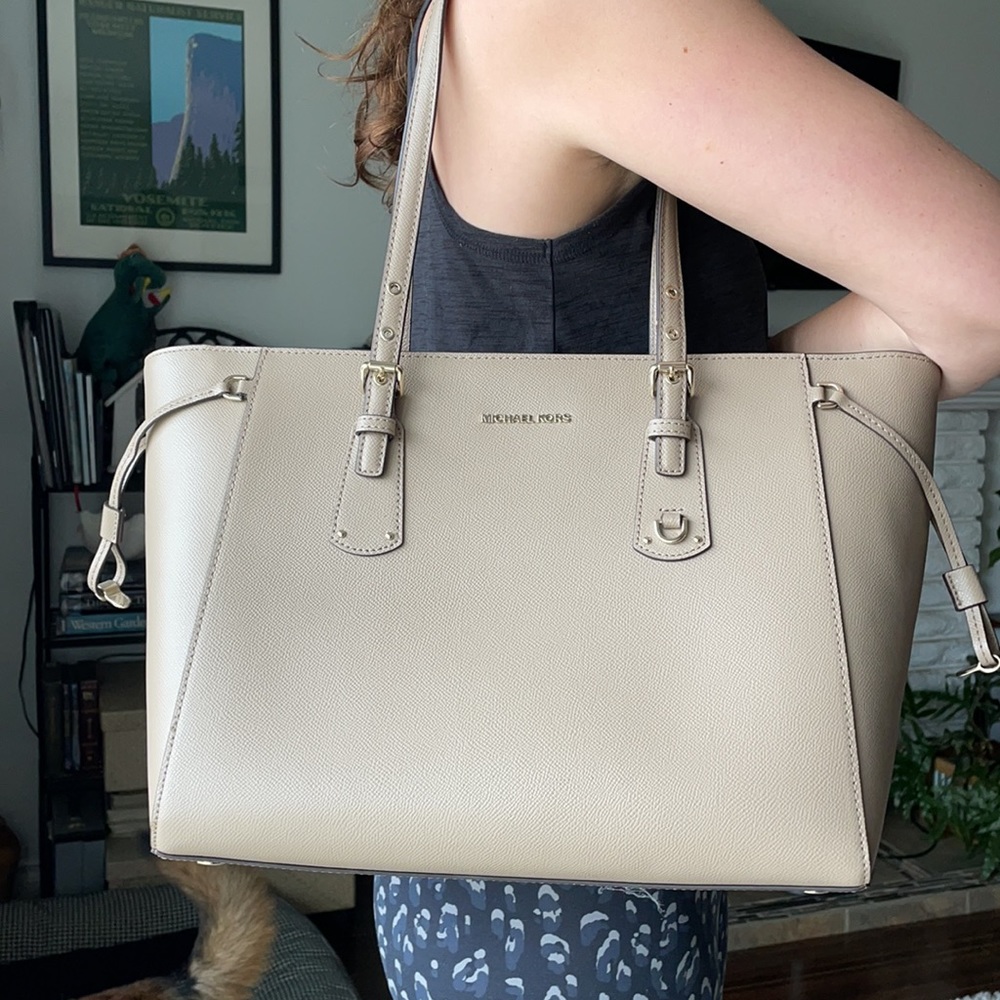 NWOT Michael Kors Tan Leather Structured Tote